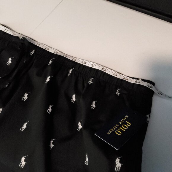 Polo Ralph Lauren womenPajama Pants Black With White Pony Print Size 4X 100% Cot - Picture 10 of 12